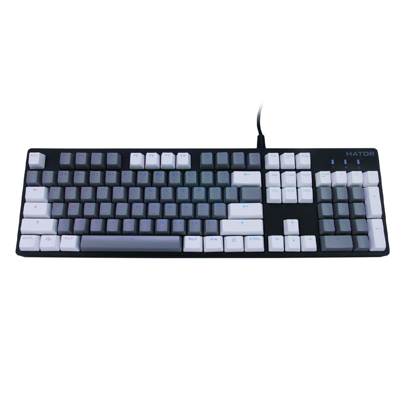 Комплект PBT кейкапів Monochrome Edition (HTS-130) зображення 2