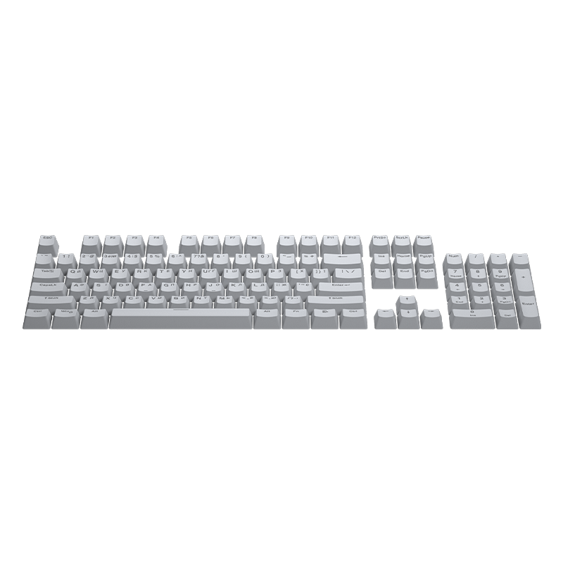 First Ukrainian PBT Keycaps (HTS-137) Gray image 2