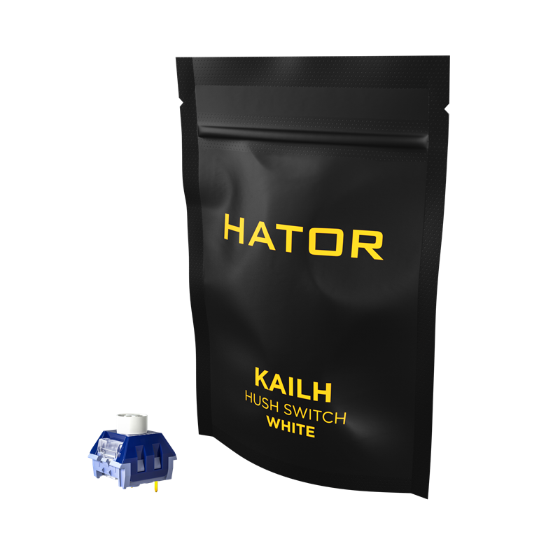 HATOR set of hotswap switches Kailh Hush White (HTS-107) obrazek 1