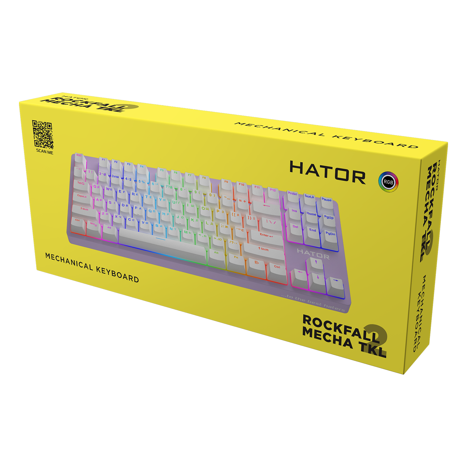 HATOR Rockfall 2 Mecha TKL Orange Lilac (HTK-724) obrazek 6