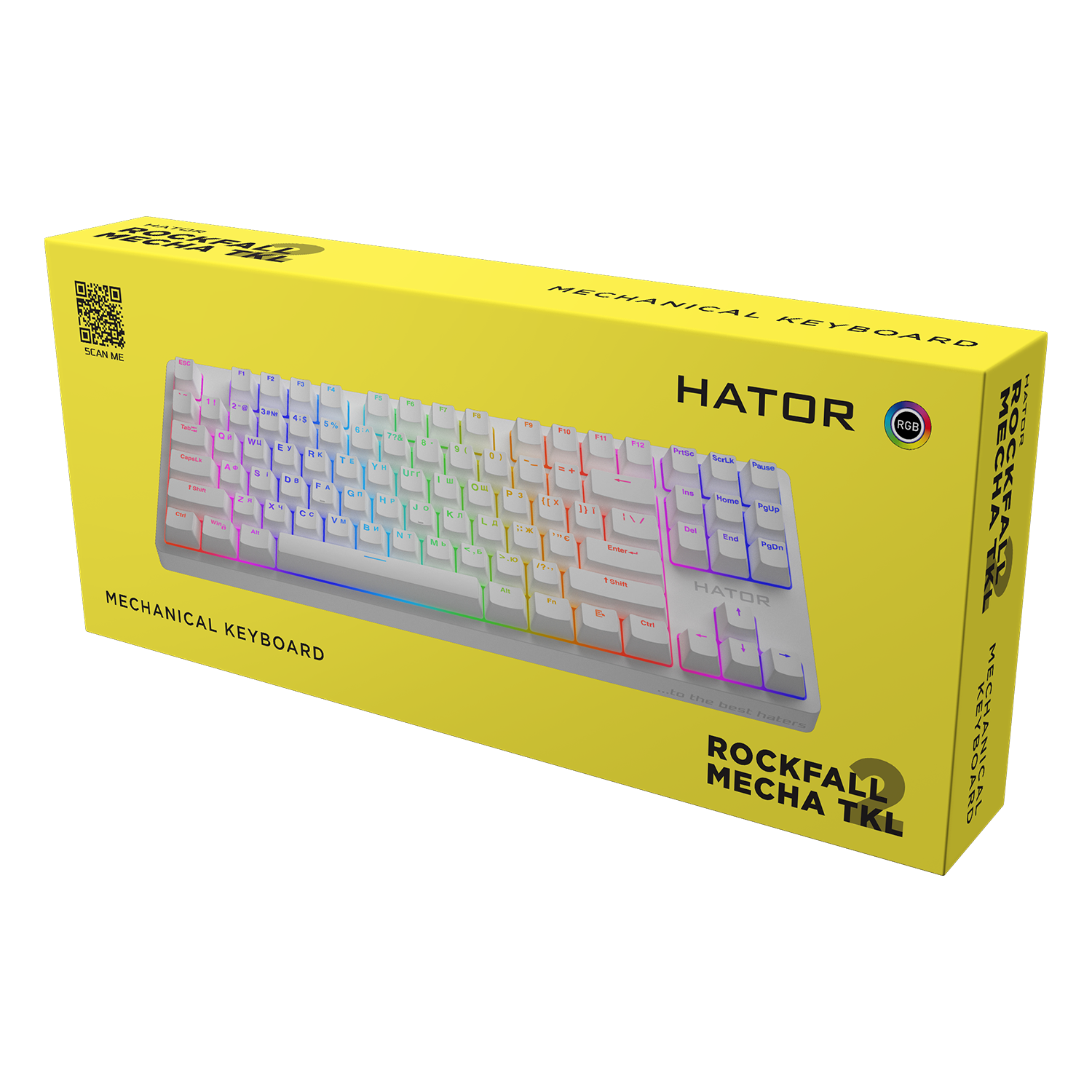 HATOR Rockfall 2 TKL Mecha Orange White (HTK-521) obrazek 6