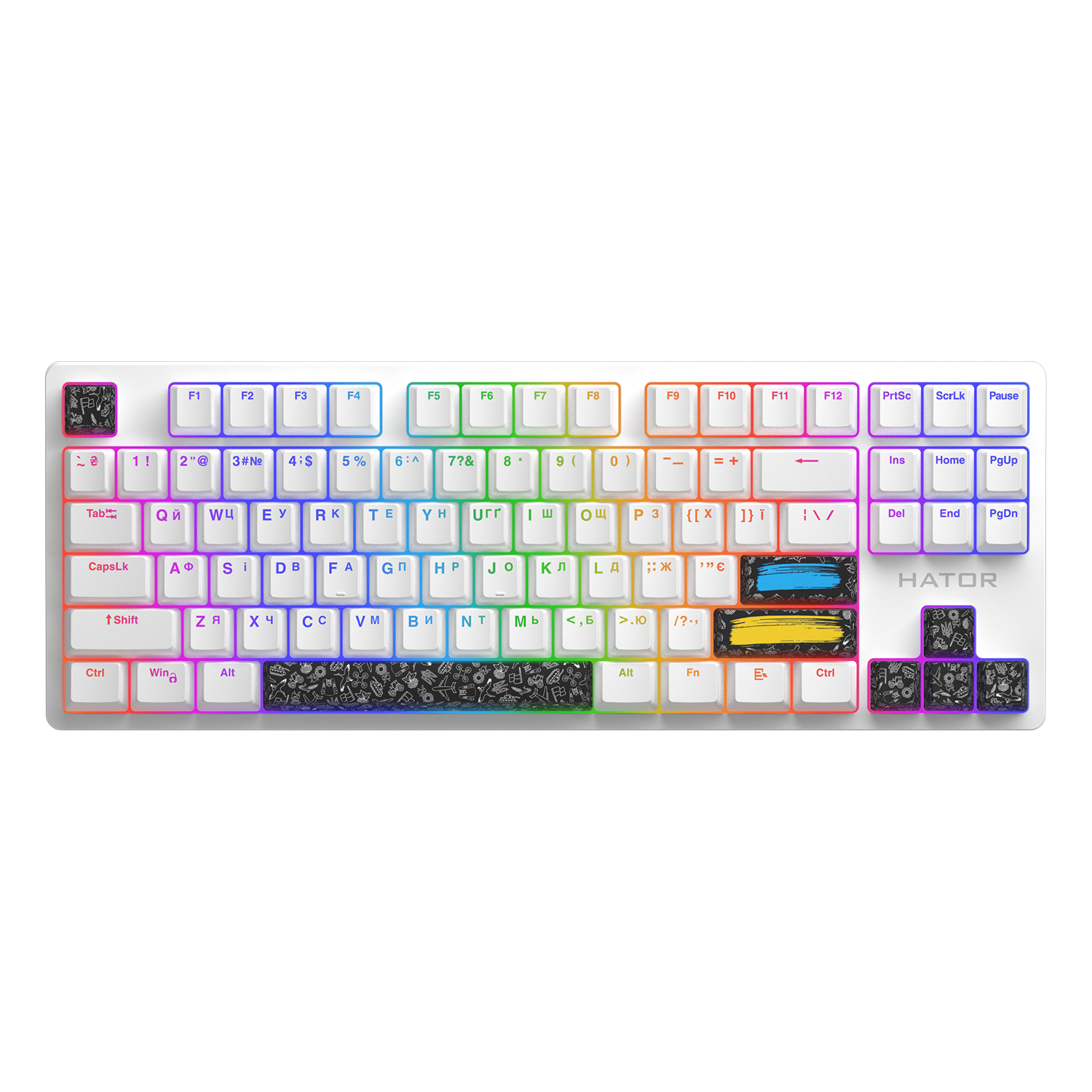 Set of PBT keycaps Authentic Edition Black (HTS-701) obrazek 2