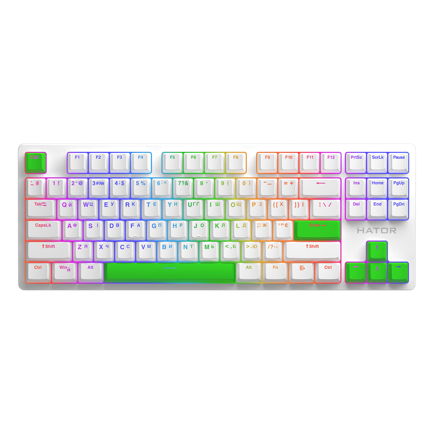 Set of PBT keycaps Autograph Edition Lime Green (HTS-710) image 2