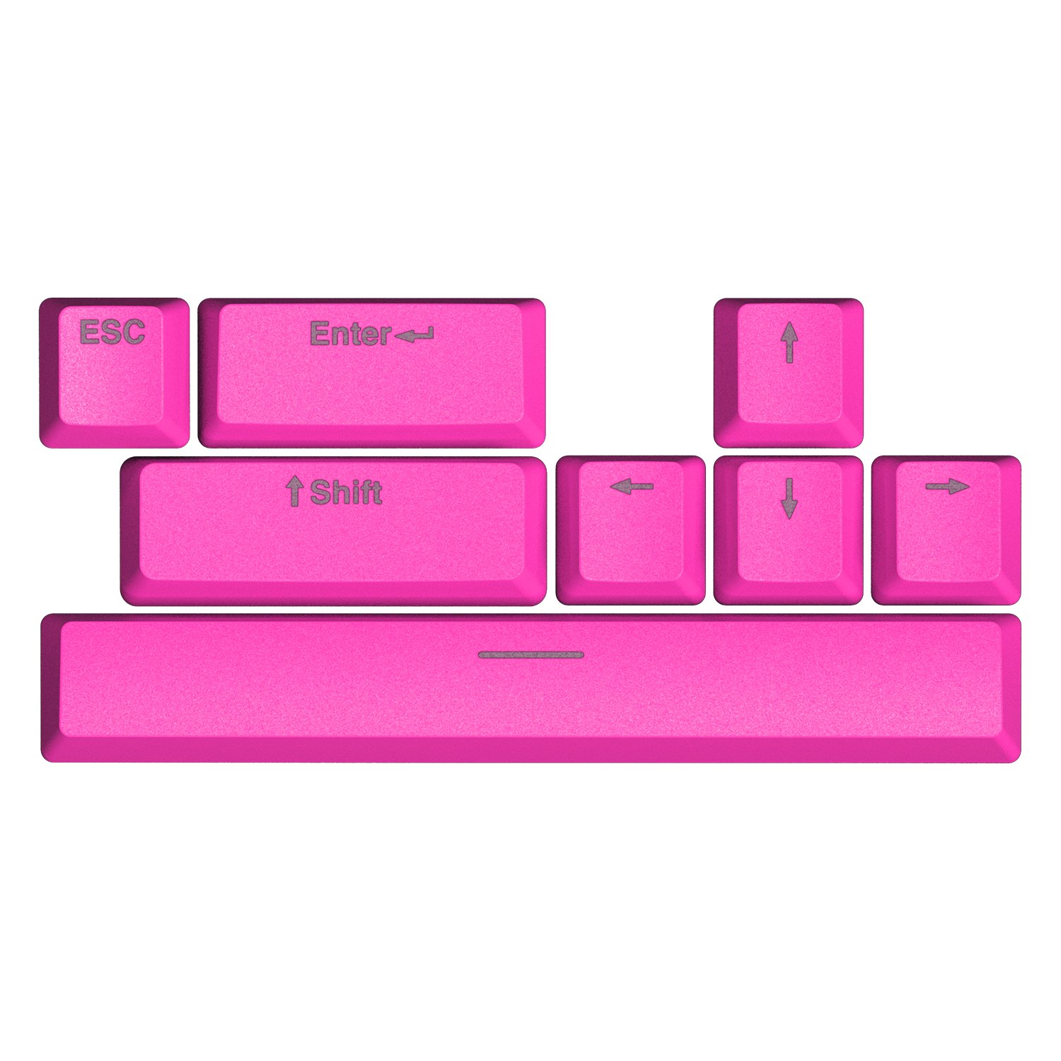 Set of PBT keycaps Autograph Edition Knockout Pink (HTS-711) image 1