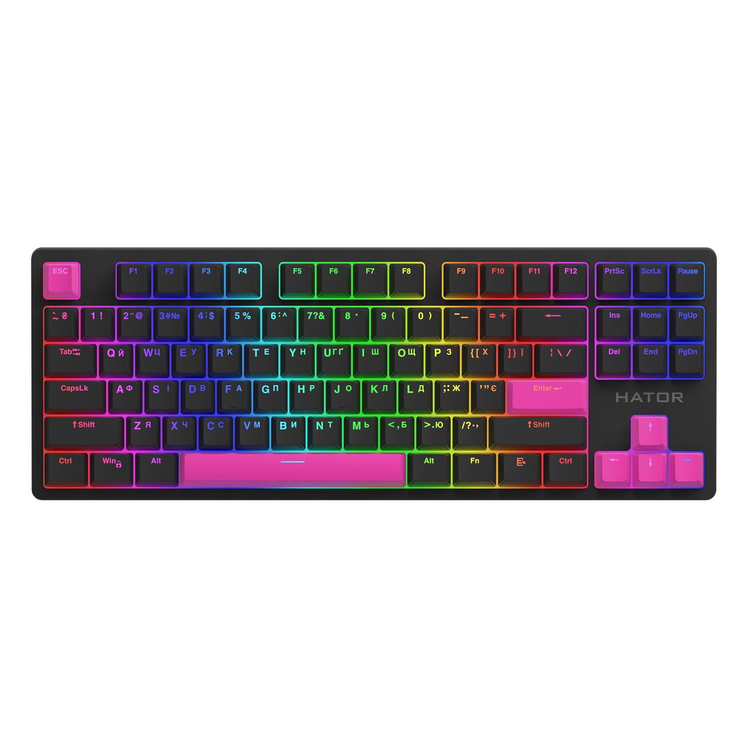 Комплект PBT кейкапів Autograph Edition Knockout Pink (HTS-711) зображення 3