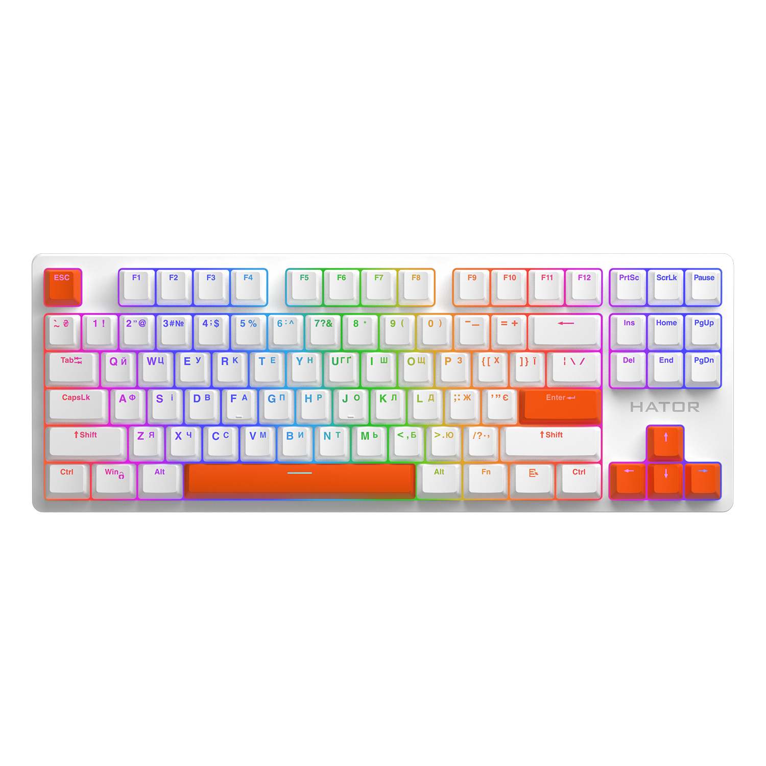 Комплект PBT кейкапів Autograph Edition Orange (HTS-712) зображення 2