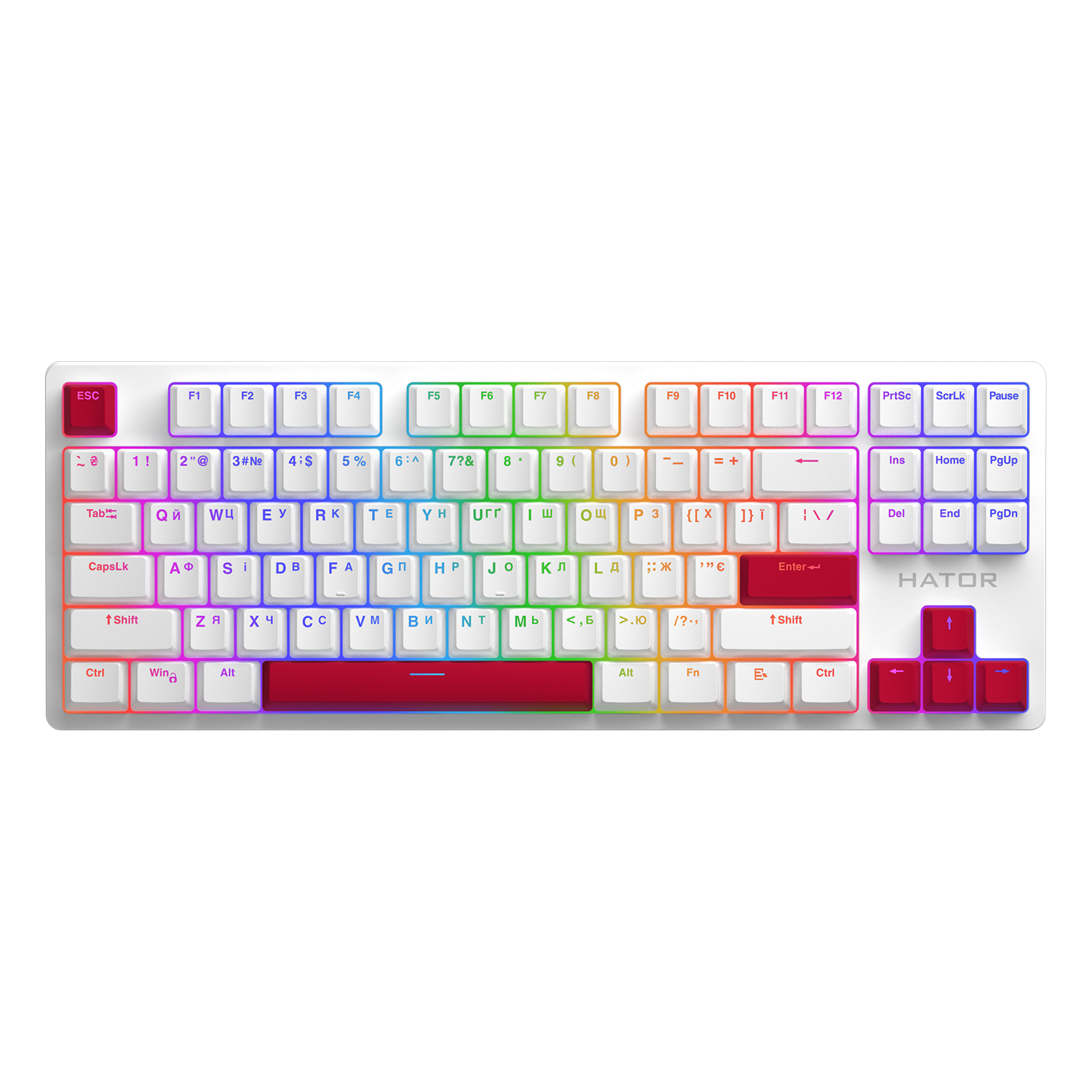 Set of PBT keycaps Autograph Edition Racing Red (HTS-713) image 2