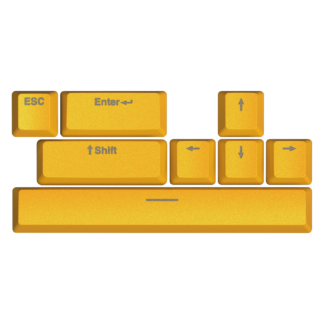 Set of PBT keycaps Autograph Edition Sunny Yellow (HTS-715)