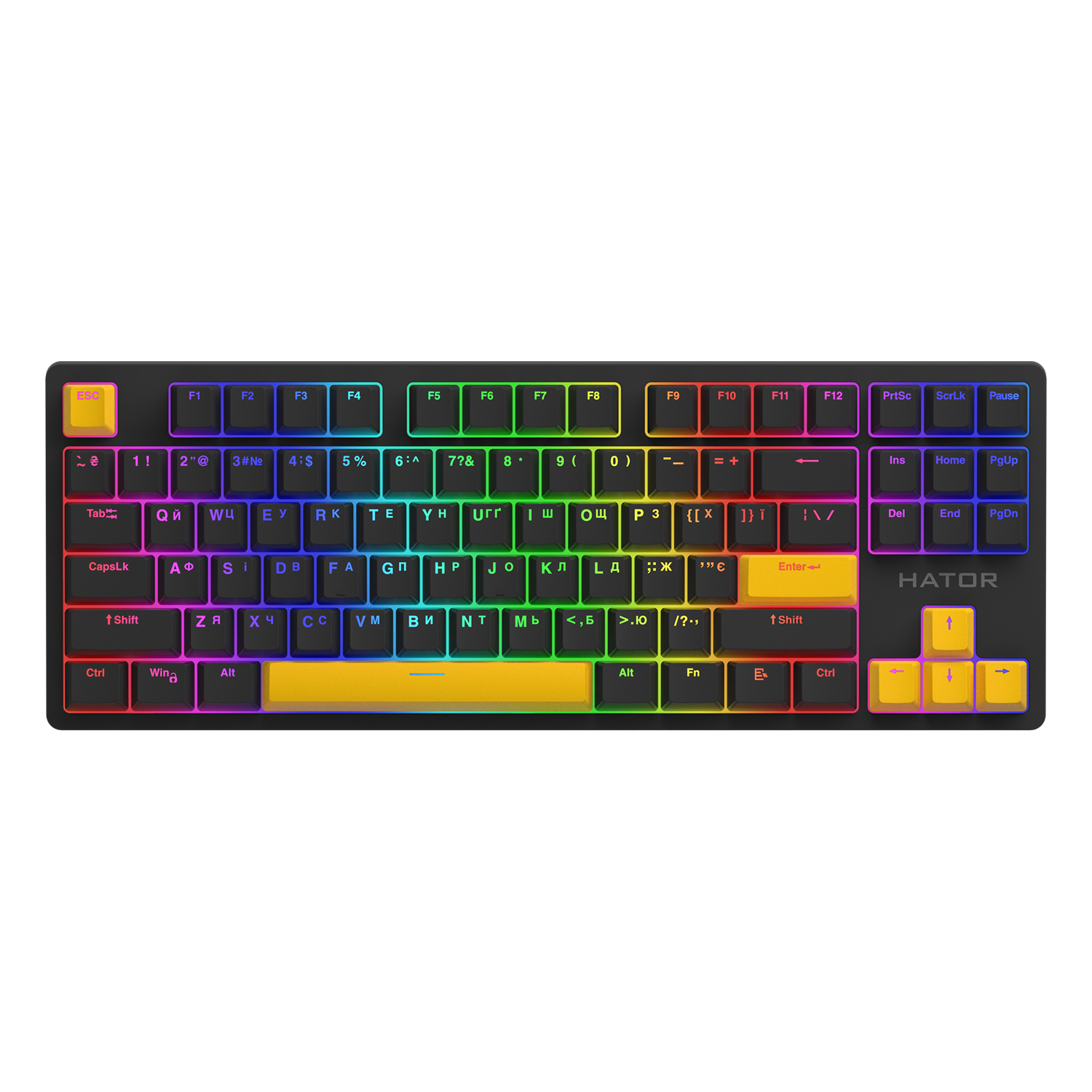 Set of PBT keycaps Autograph Edition Sunny Yellow (HTS-715) image 3