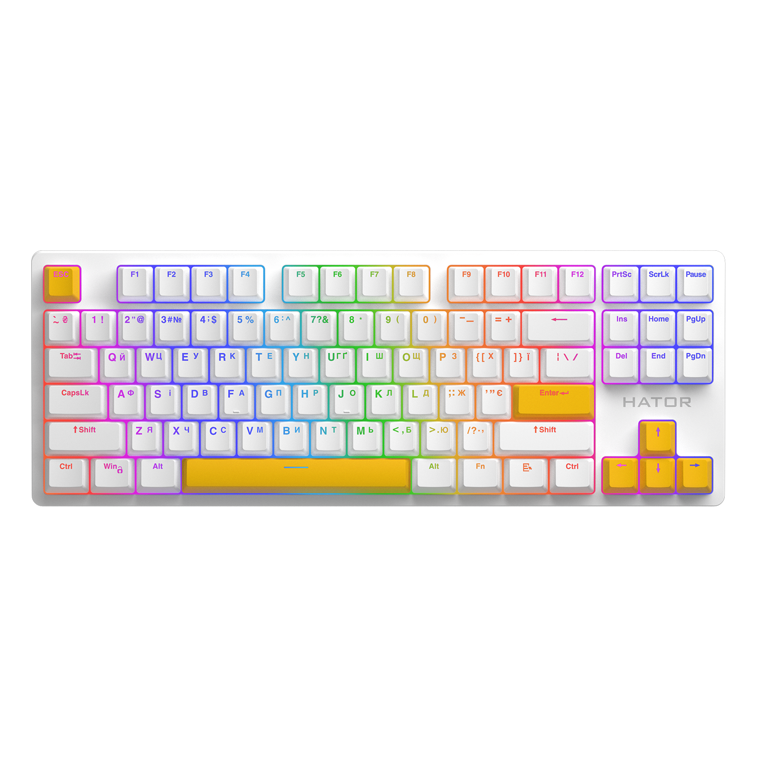 Комплект PBT кейкапів Autograph Edition Sunny Yellow (HTS-715) зображення 2