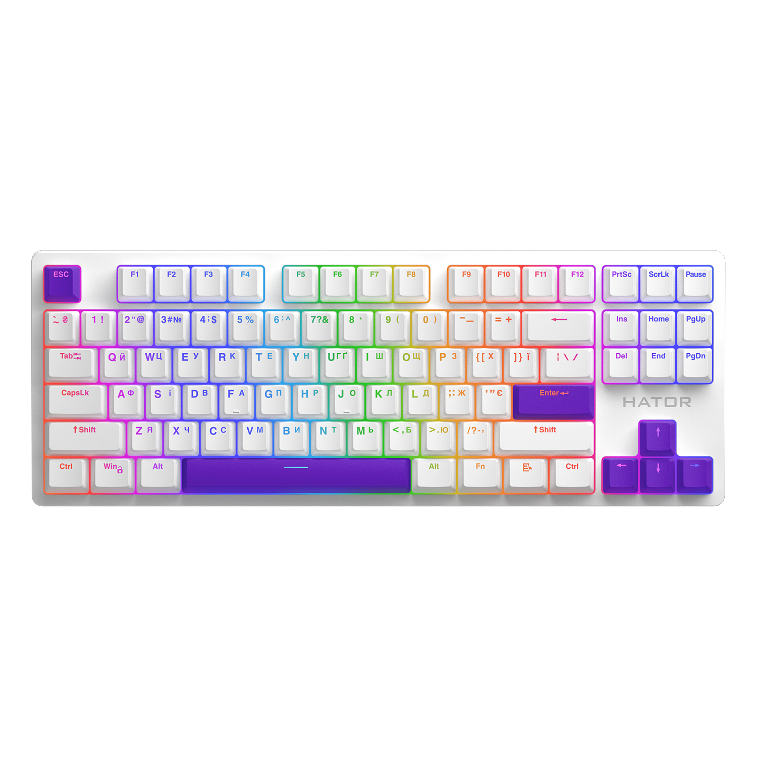 Комплект PBT кейкапів Autograph Edition Vivid Lilac (HTS-716) зображення 2