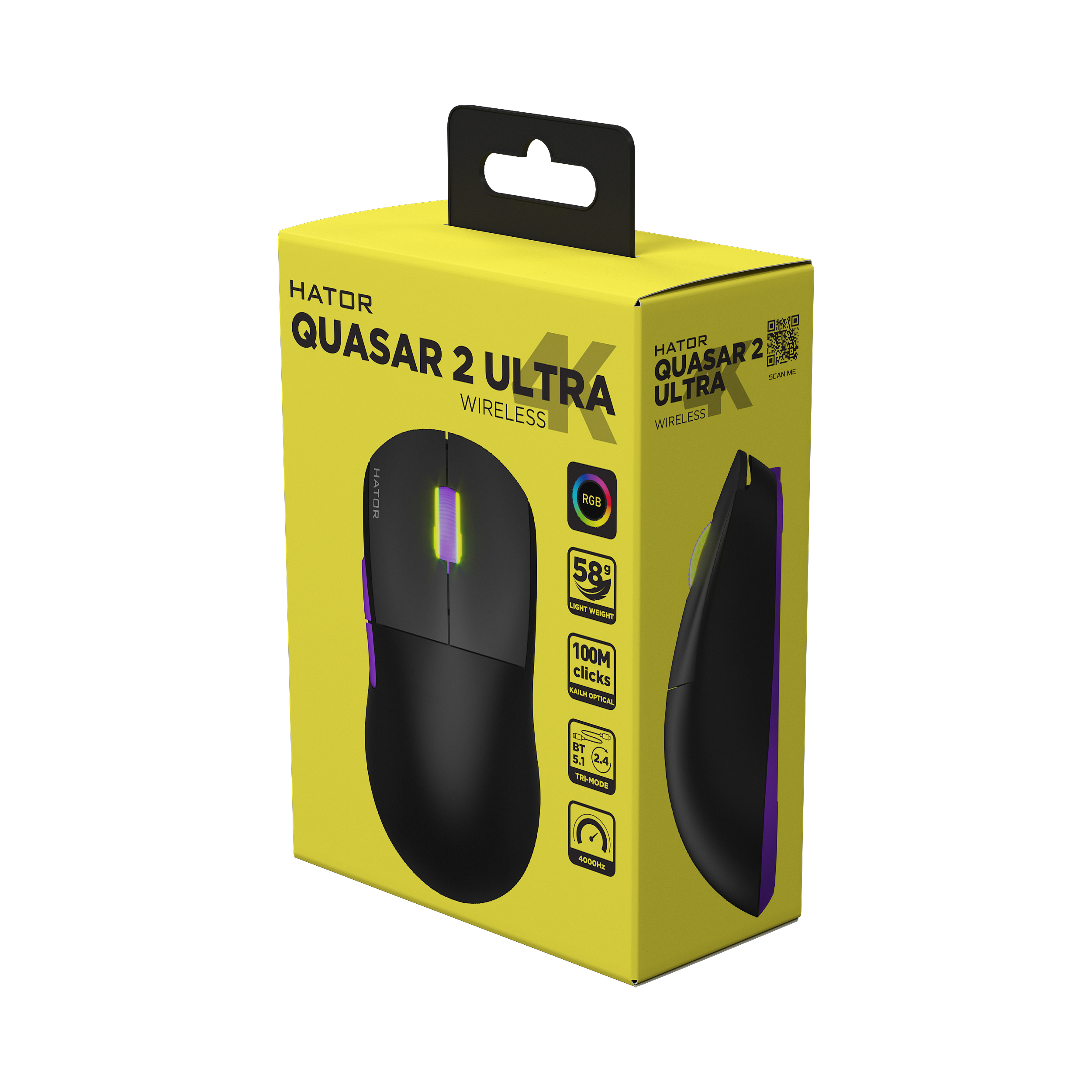 HATOR Quasar 2 Ultra 4K Wireless Black/Lilac (HTM570BL) bild 5