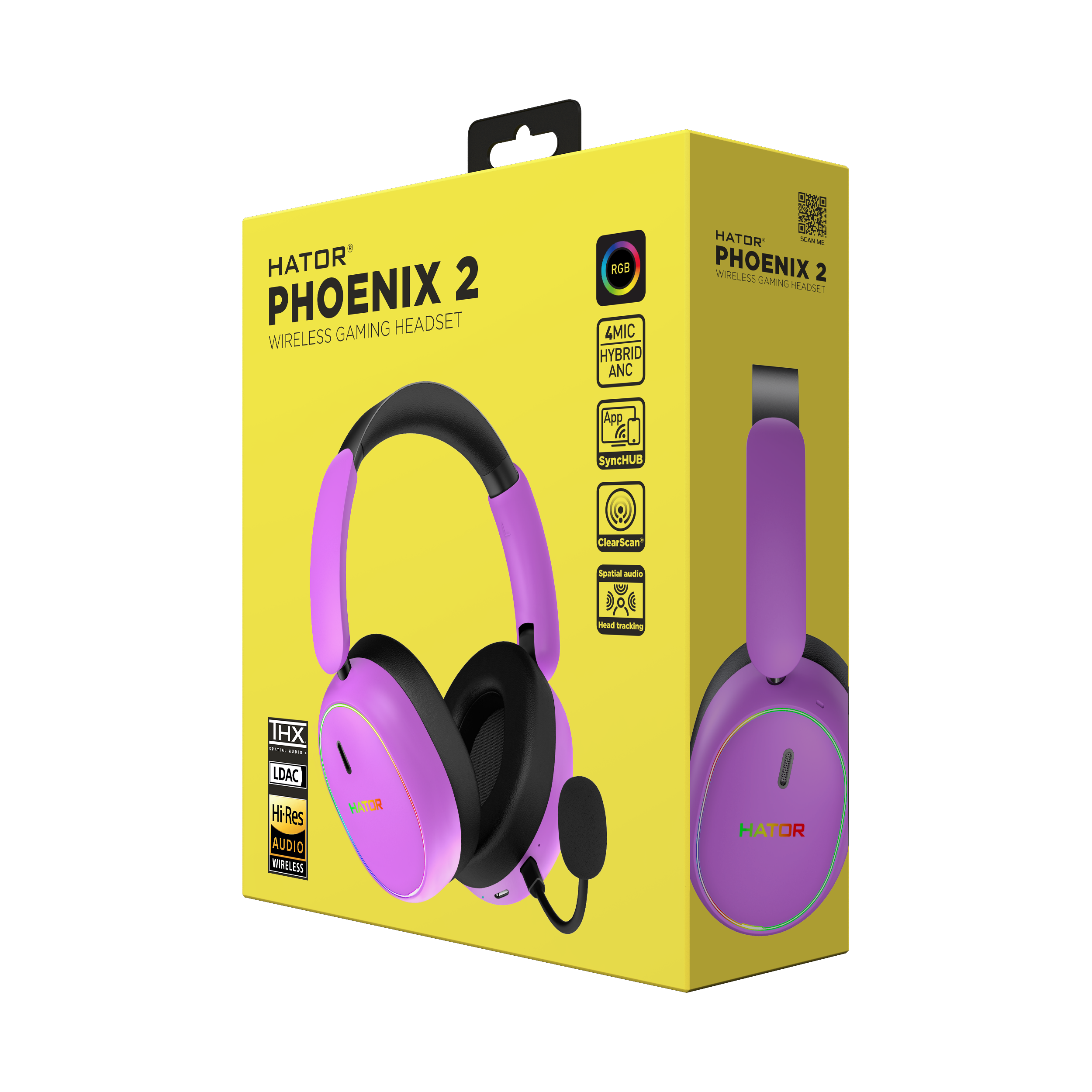 HATOR Phoenix 2 Wireless (ESH42) Cyber violet obrazek 6