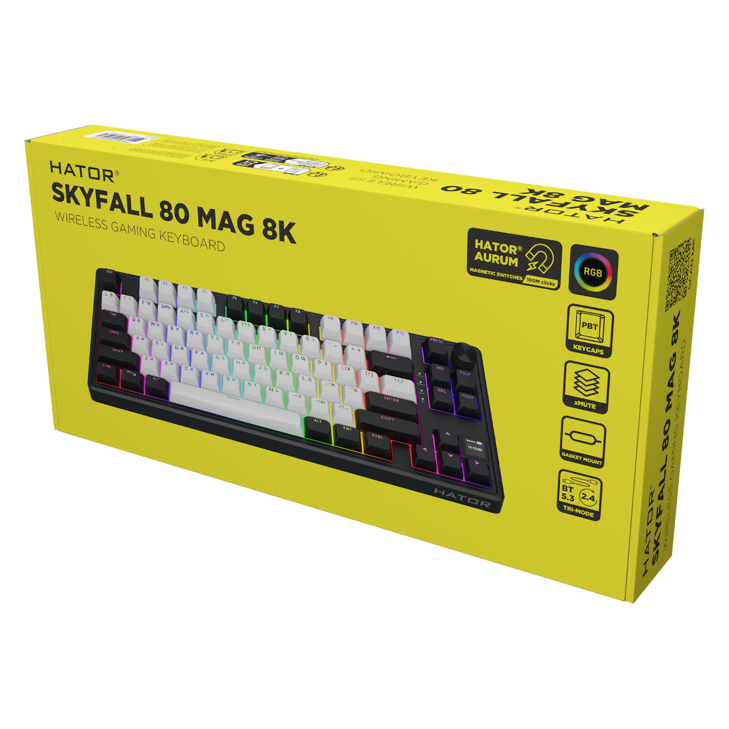 HATOR Skyfall 80 MAG ULTIMA 8K Wireless White-Black (HTK3880UA) bild 6