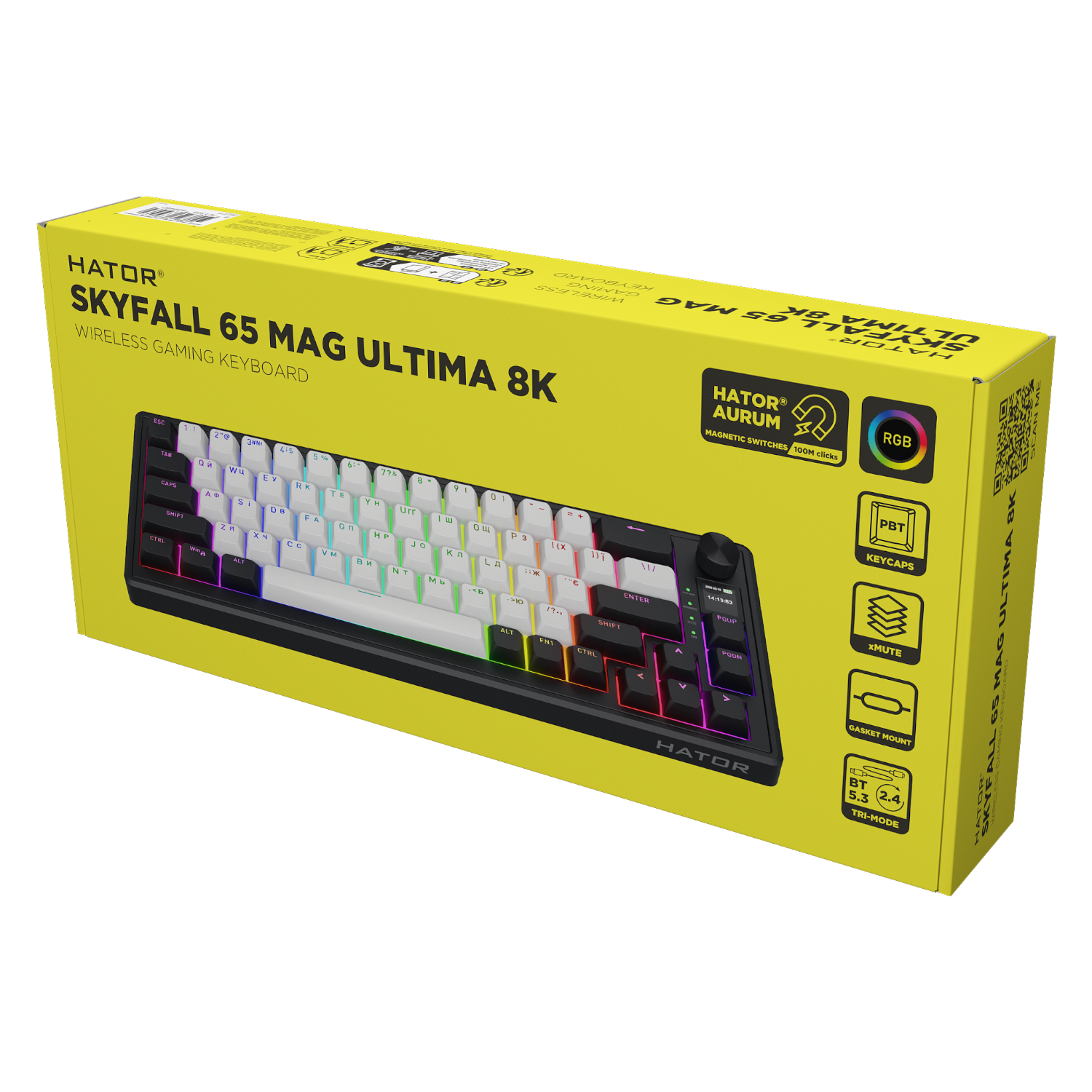 HATOR Skyfall 65 MAG ULTIMA 8K Wireless White-Black (HTK3860UA) зображення 6