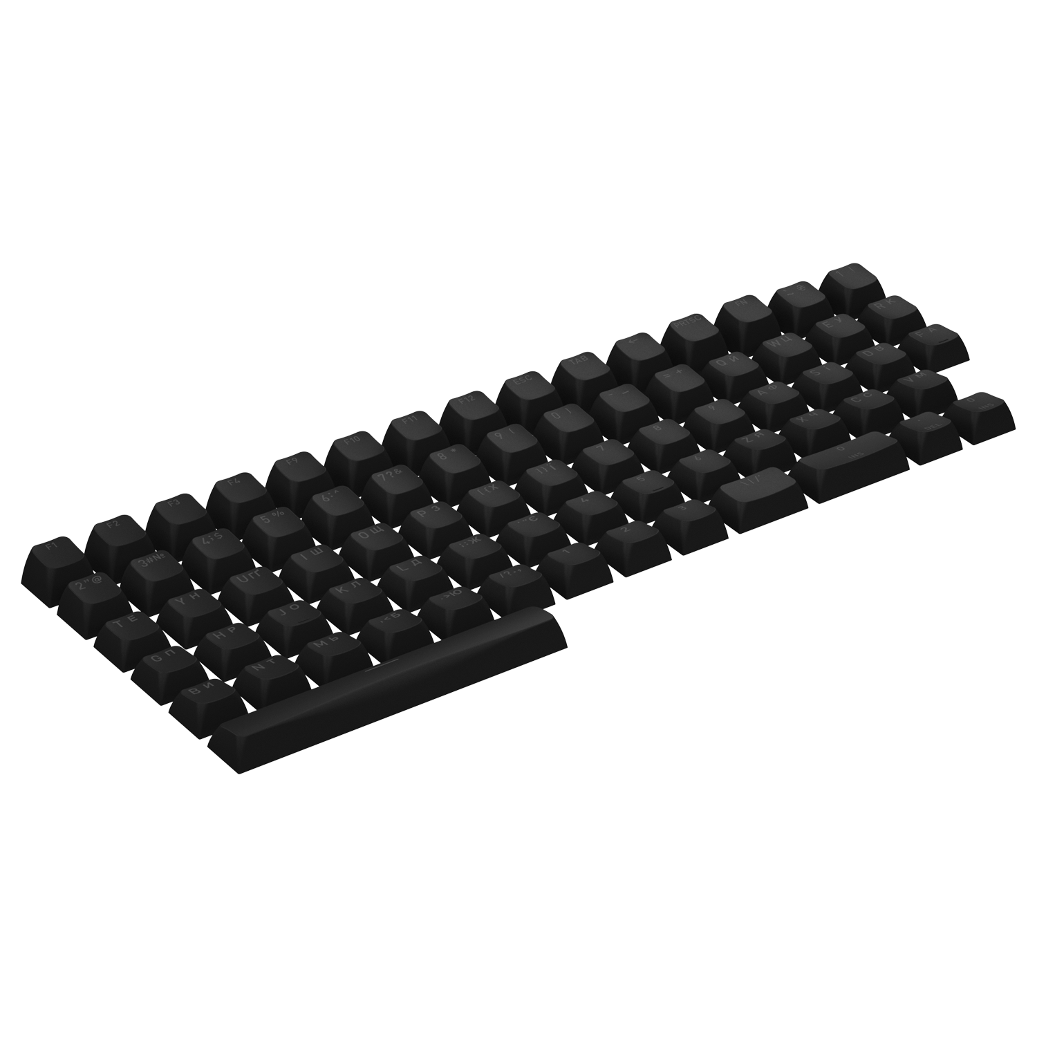 HATOR OMA profile PBT keycap set Black US/UA  A-part  ANSI/ISO (HTS500) obrazek 2