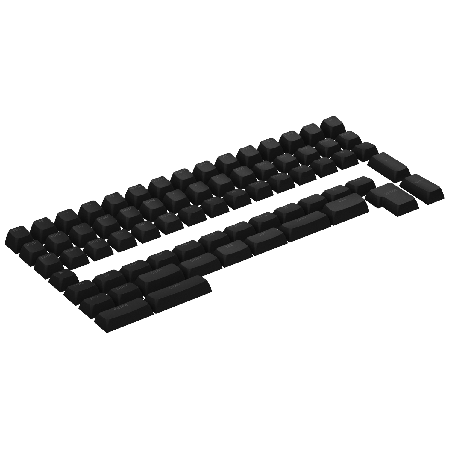 HATOR OMA profile PBT keycap set black B-part ANSI/ISO (HTS503) obrazek 2