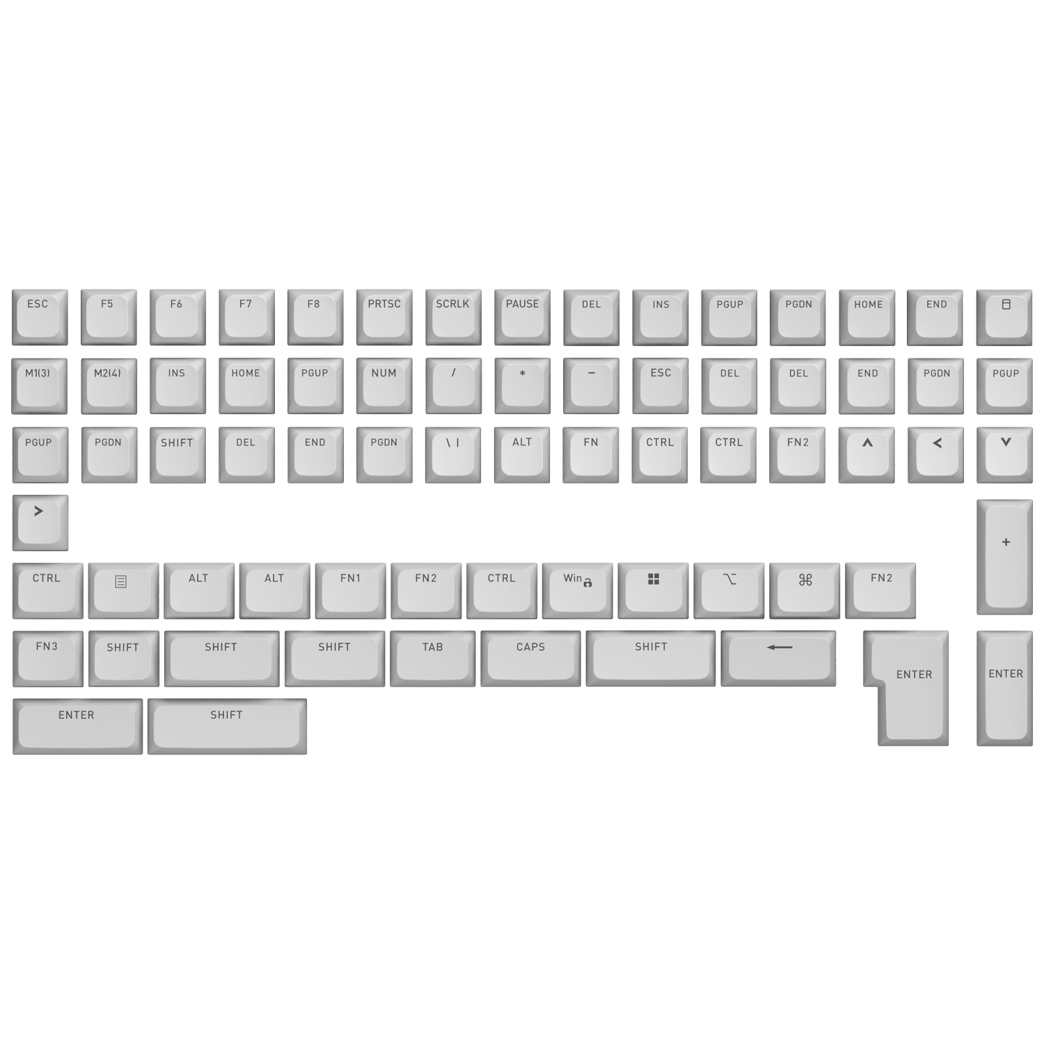 HATOR OMA profile PBT keycap set white B-part ANSI/ISO (HTS513) bild 1
