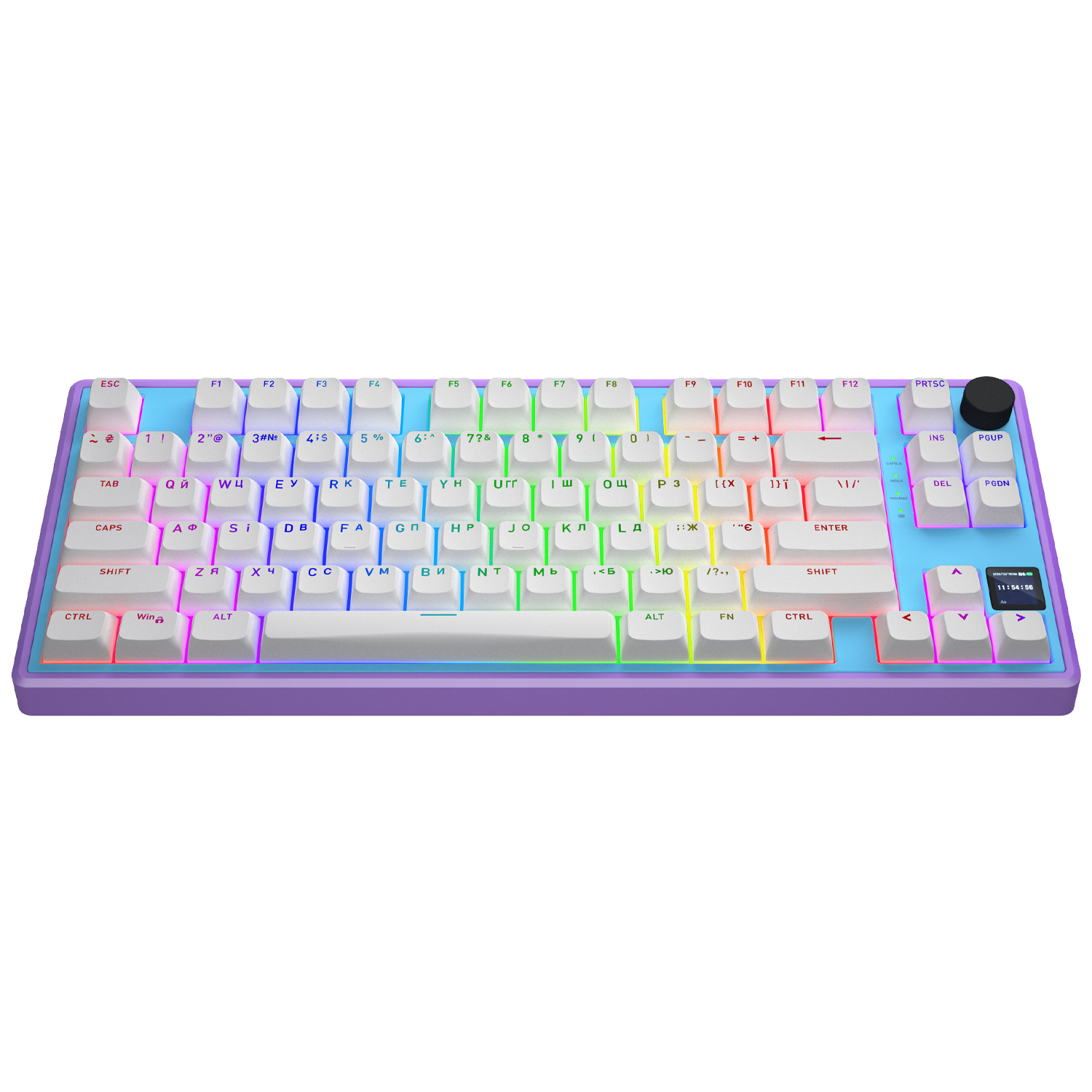 HATOR Skyfall 80 PRO Wireless Blue-Purple White Silent Switches (HTK4180UA) obrazek 
