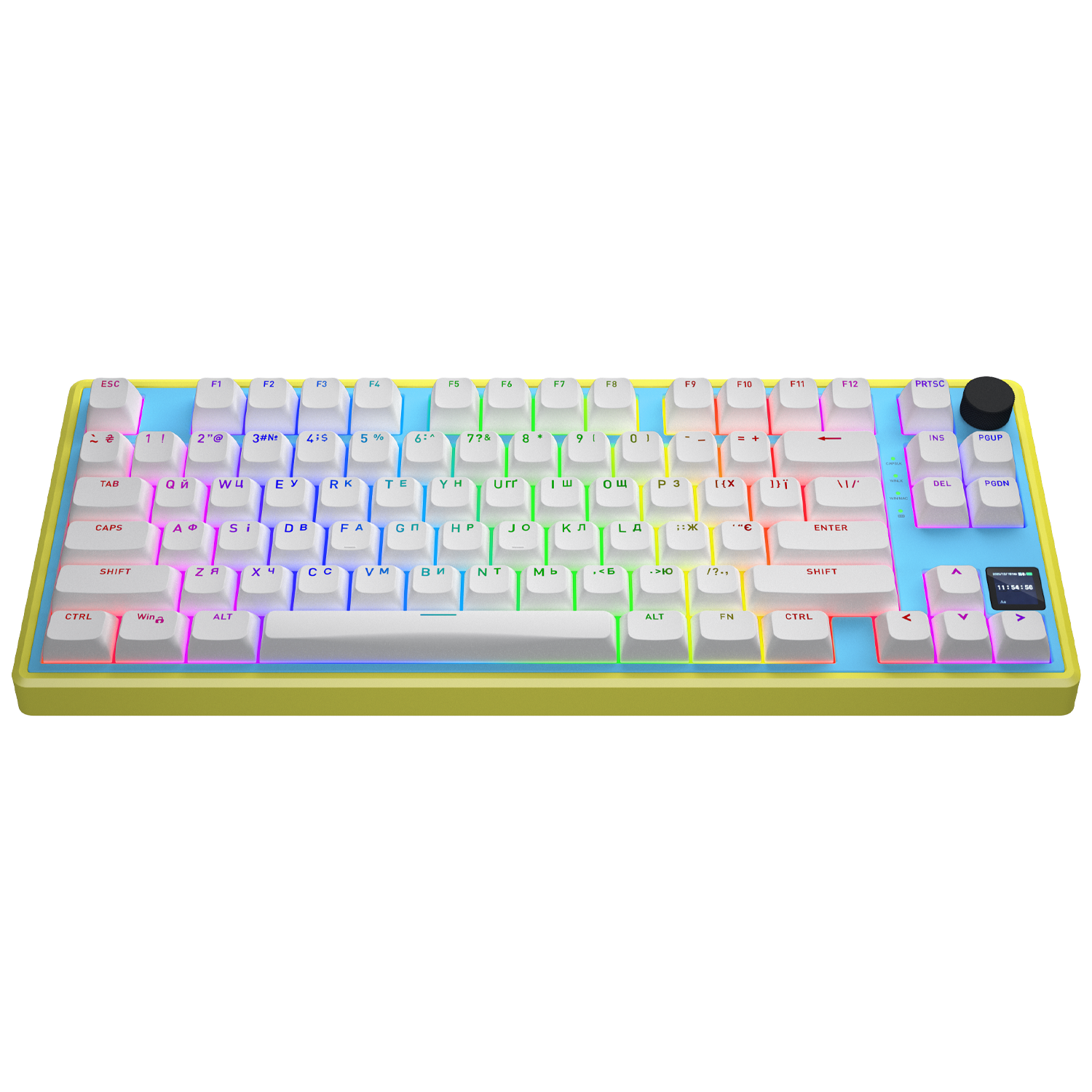 HATOR Skyfall 80 PRO Wireless Blue-Yellow White Silent Switches (HTK4180UA) image 